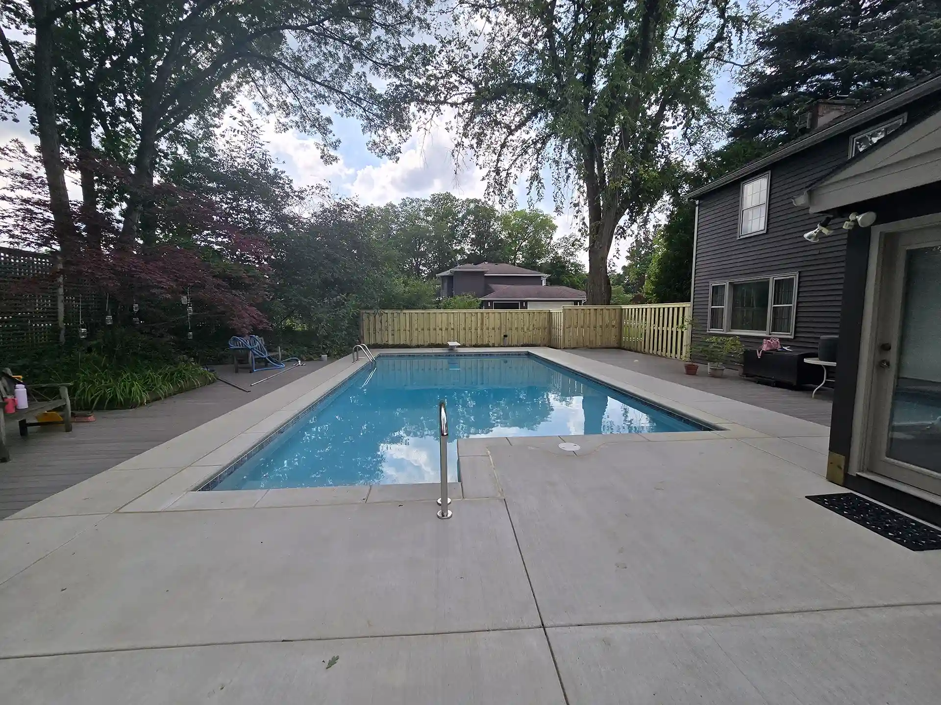 Securing a pool deck